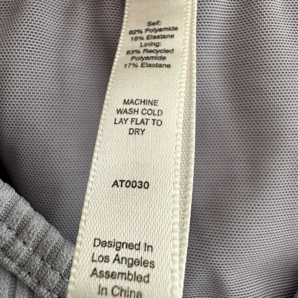 For Love & Lemons Ribbed Strappy Bralette Gray M Crop Top Adjustable Back - Picture 4 of 5